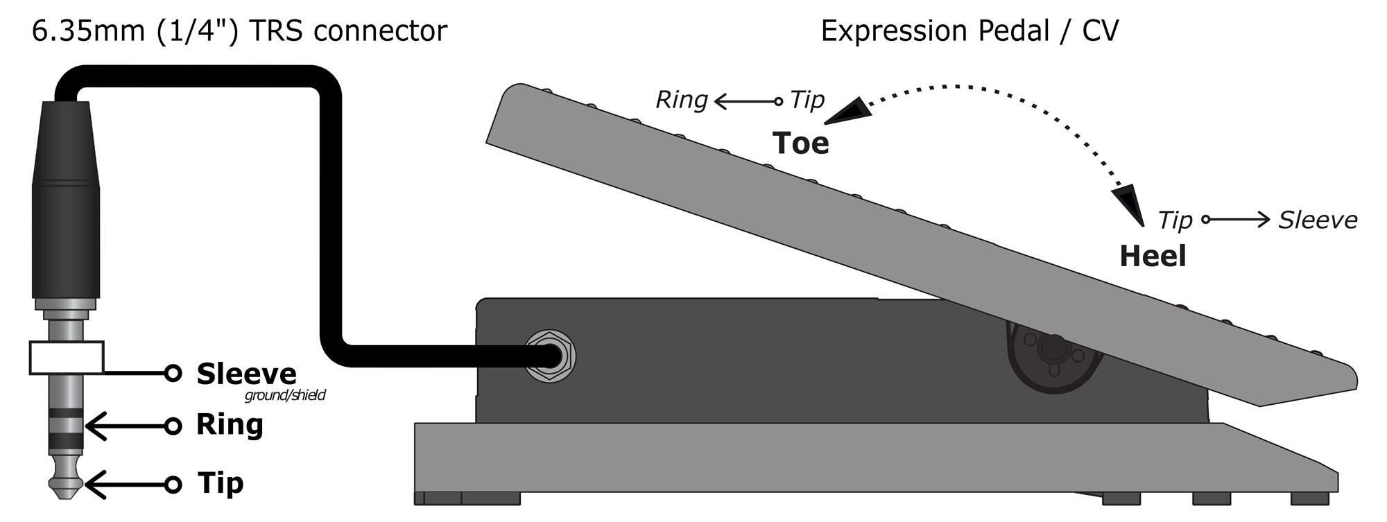 Expression Pedal TRS Connection
