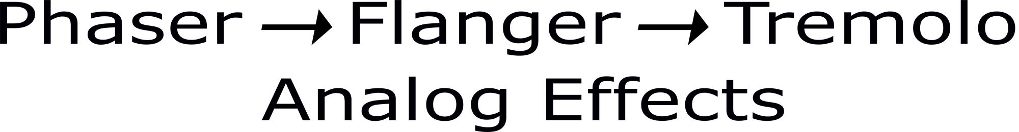 Phaser · Flanger · Tremolo Analog Effects